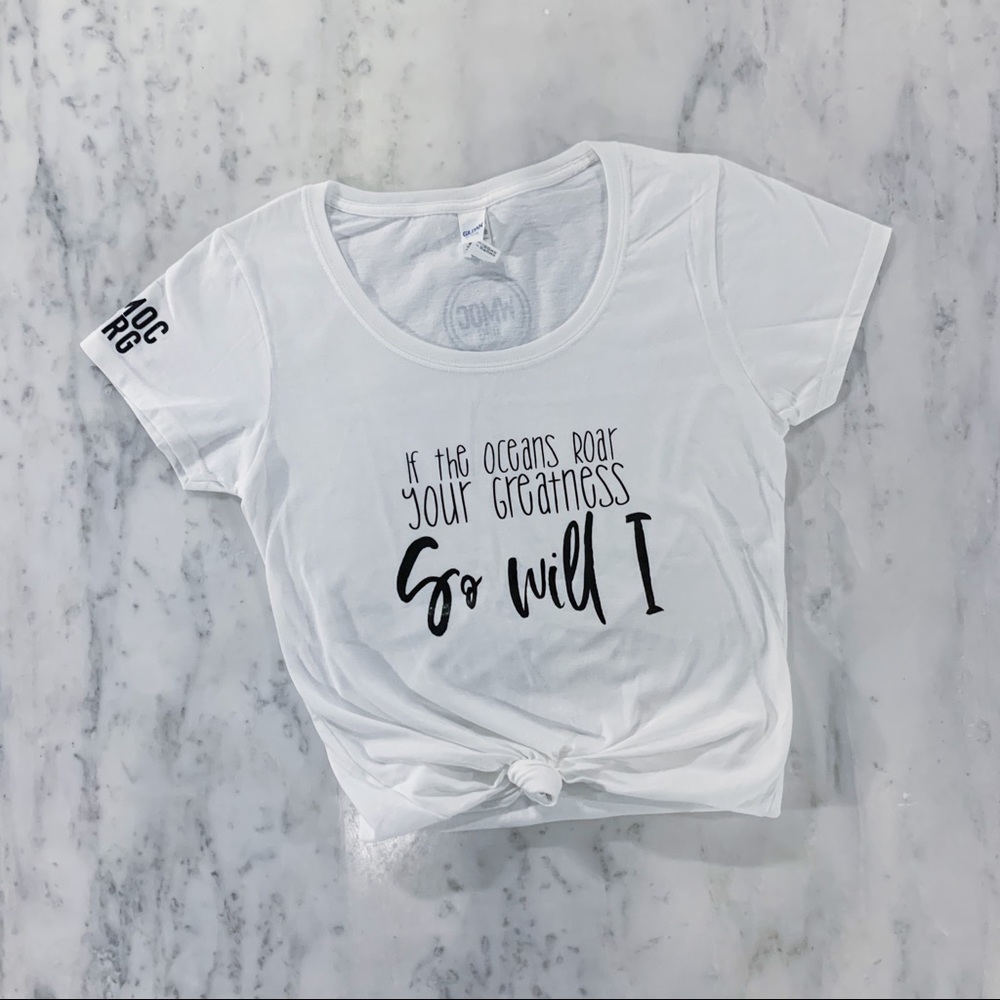 If the Oceans Roar Your Greatness Christian Tshirt - Picture 9 of 11
